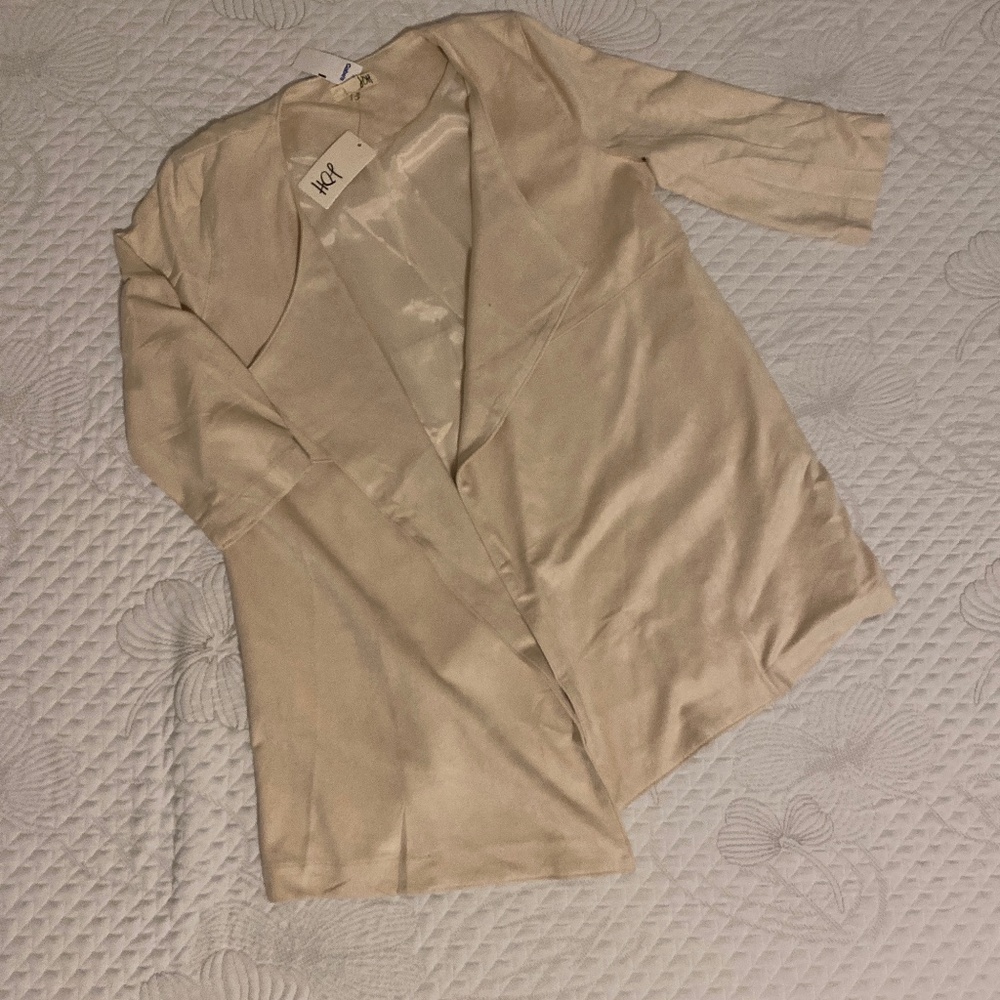 Faux Suede Swing Coat